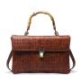 2024 Custom New Arrival Stones Tune Handbag For Women Luxury With Bamboo Handle Design