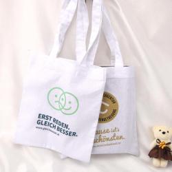 Custom Logo Printed Reusable White Cotton Tote Bag Fashion Cute Women Travel Muslin Cotton Handle Shopping Bag