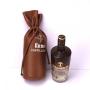 Custom Logo Printed Square Bottom Leather Travel Drawstring Wine Bottle Bag Christmas Leather Wine Gift Bag