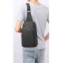 HR408 New Shoulder Waterproof Casual Men's Bag Crossbody Outdoor Cycling Chest Bag Durable Daily Chest Earphone Hole Bag