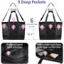 Gelory Wholesale Mesh Beach Toy Tote Bag 9 Pockets Large Lightweight Folding Portable Shoulder Beach Storage Bag