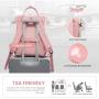 LOVEVOOK 15.6 17 in PU Leather Laptop Backpacks Woman Business Work Travel Back Packs Large Fashion Computer School Student Bags
