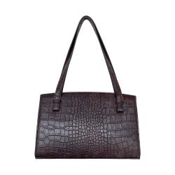 Custom Logo High Texture Handbags Simple Women's Shoulder Bag Fashion Retro Pu Leather Crocodile Print  Tote Bag