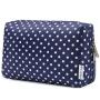 Gelory Custom Polka Dot Print Polyester Cosmetic Organizer Pouch Waterproof Travel Toiletry Make Up Bag