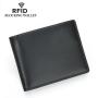 Plain Classic Leather Man Wallets Cards Holder RFID Blocking Slim Simple Wallets for Men Wholesale Money Clip