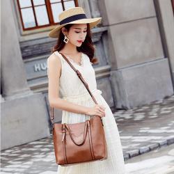 OEM725 New FashionSimple Female  Women Tote Bag High Quality Vintage Leather Shoulder Bag Girl Lady Crossbody Bag
