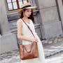 OEM725 New FashionSimple Female  Women Tote Bag High Quality Vintage Leather Shoulder Bag Girl Lady Crossbody Bag