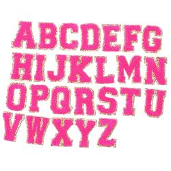 Wholesale Custom Handmade DIY Alphabet Pearl Applique Embroidery Towel Chenille Letter Patches