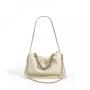2024 new niche cowhide cloud pleated bag