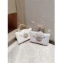 New Arrival Elegant Party Bridal Wedding Hand bags Chain Crossbody Bag Satin White Evening Bags Fashion Handbags For Woman