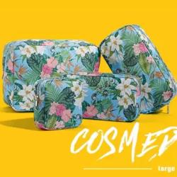 Super September Promotion Get 20% Discount on Keymay wholesale Zipper Nylon Polyester Makeup Custom Print Cosmetic Bag