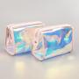 LOW MOQ Custom logo Fashion Small personalized Holographic Tpu Private Label Makeup Bag&cases Cosmetic Gift Bags