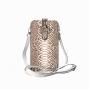 OEM Custom Made Unique Designer Luxury Women Ladies Genuine Snake Skin Leather Mobile Cell Phone Bag Leather Pouch With Strap