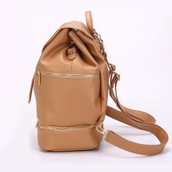 2024 Custom Leather Baby Diaper Backpack For Mother Shoulder Bag Set With Removable Straps