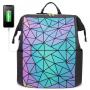 LOVEVOOK Custom Holographic Reflective Bag Wallet Clutch Set Geometric Luminous Purses and Handbags geometric women Backpacks