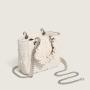Gentle Niche Design Women'S Bag Fashion Pleated Commuting Solid Color Handbag With Chain Texture Single Shoulder Crossbody Bag