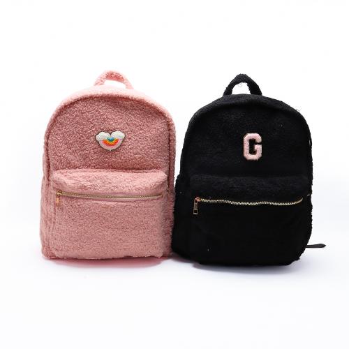Winter Plush Teddy Backpacks Basis Rollable Luggage Plush Backpack Women Bagpack Teenager Sherpa Travel Bags