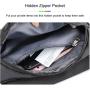 Large Capacity PU Sports Business Crossbody Fanny Pack Multifunction Waterproof Adjustable Chest Waist Bag With 5-zipper Pockets