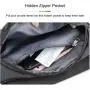 Large Capacity PU Sports Business Crossbody Fanny Pack Multifunction Waterproof Adjustable Chest Waist Bag With 5-zipper Pockets