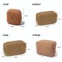 Custom Eco Friendly Lamb Velvet Cloth Cosmetic Pouch Felt Plush Teddy WomenMakeup Travel Organizer Toiletry Bag