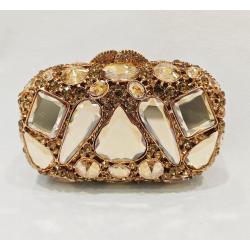 New Glass Rhinestone Party Handbags Pillow Metal Evening Bags For Women Luxury Handbag 2024 rhinestone Bag Clutch Crystal Purse