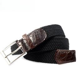 Belts for Man Mens Gift Stretch Braided Web Belt Elastic for Casual Golf Jeans with Stainless or Copper Buckle 1 3/8"