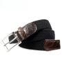 Belts for Man Mens Gift Stretch Braided Web Belt Elastic for Casual Golf Jeans with Stainless or Copper Buckle 1 3/8"