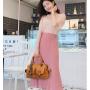 ZR548 New Fashion Women Handbag Simple PU Leather Zipper Shoulder Bag Female Texture Crossbody Polyester Cotton Dinner Bag