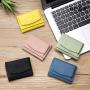 ZWY265 Women RFID Daily Fashion Short Genuine Leather Wallet Solid Color Simple Coin Pouch New Customizable Compact Money Clip