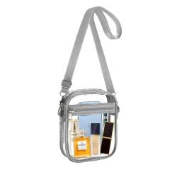 Clear Crossbody Purse Bag Clear Bag Stadium Approved with Front Pocket for Concerts Sports Festivals
