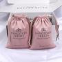 Luxury Super Soft Pink Velvet Pouch For Jewelry Customized Drawstring  Velvet Dust Gift Cosmetic Packaging Bag