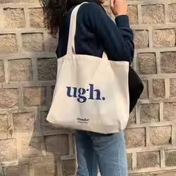 ZR884 Custom Logo Printed Recyclable Plain Cotton Fashion Canvas Shopping Tote Bag