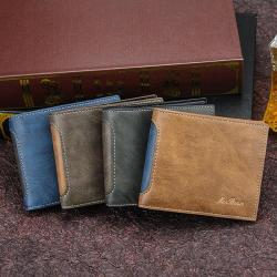New Arrival Waterproof Short Section Wallet Fashion Casual Stitching Coin Purse Multi-card Holder Wallet For Men carteras para mujer
