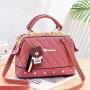 CCF577 Plaid Handbag Shoulder Diamonds Womens Handbags Korean Portable Handbag