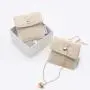 Custom Jewelry Bag Jewelry Dust Bag With Metal Button Quilted Velvet Small Envelope Earring Necklace Packaging Jewelry Pouch