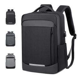 Multi-Functional Men's Oxford Travel Backpack Waterproof with USB Business Laptop Backpack