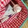 ZWY099 New Color Collision Plaid Cotton Girls Shoulder Bag Lightweight Travel Picnic Shopping Tote Bag Wholesale Checkered Bag