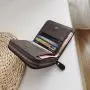 2024 popular design mini small wallet women short wallets pu leather zipper cute coin purse student embroidery wallet