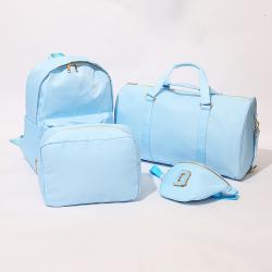 S M L XL Multi Color Women Nylon Custom Cosmetic Bag Set 4 Pack Travel Toiletry Bag Portable Pouch Organizer Makeup Bag