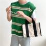 Women handbag fashion leisure ladies hand bags Creative design clashing colors shoulder crossbody bag women canvas tote bags