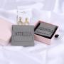 Luxury Gray Microfiber Jewelry Pouch Bag Custom Logo Jewelry Envelope Earring Necklace Packaging Microfiber Bag