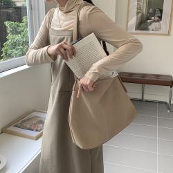 2024 Autumn Large Capacity Tote Bag Retro Soft Leather Messenger Bag High Quality PU Leather Shopping Bag