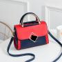 2023 New Fashion Women's Bag Splicing Pu Advanced Texture Handbag Trend Large Capacity Single Shoulder Messenger Bag