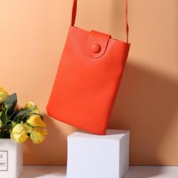 Wholesale Summer New Fashion Lady's Multi-Layer Solid Color Mini Mobile Phone Bag for women Soft Leather Simple Design