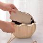Factory direct half round party bags wedding shiny glitter gold clutch evening bags