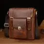 XL291 Multi-layer Large Capacity Messenger Bag Wear-resistant Durable Bag First Layer Cowhide Genuine Leather Men's Shoulder Bag