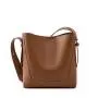 Women's niche high-end new cowhide bucket bag with large capacity single shoulder crossbody bag