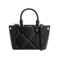 2024 Custom Private Black Fashion Ladies vegan Leather Design Long Shoulder Strap Women Handbags Plaid Casual Quilted Tote Bag