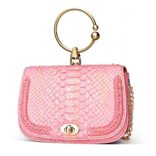 Sacs A Main Chic Femme Fashion Genuine Snake Skin Leather Designer Lady Saddle Sling Shoulder Crossbody Tote Bags Handbag