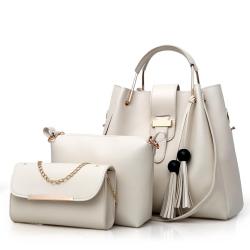 CCF87 New Fashion Women Messenger Bag Portable Lady Handbag 3Pcs Bag Sets PU Leather Handbag Sets For Women